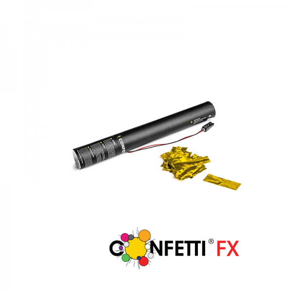 Konfettikanone elektrisch gold, 40cm