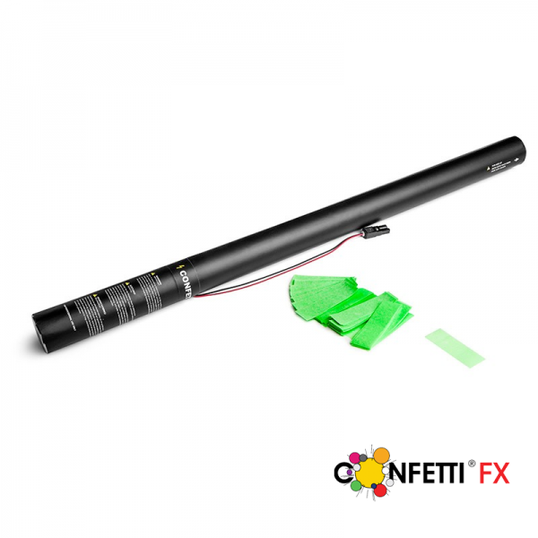Elektrische Konfettikanone grün Fluo, 80cm