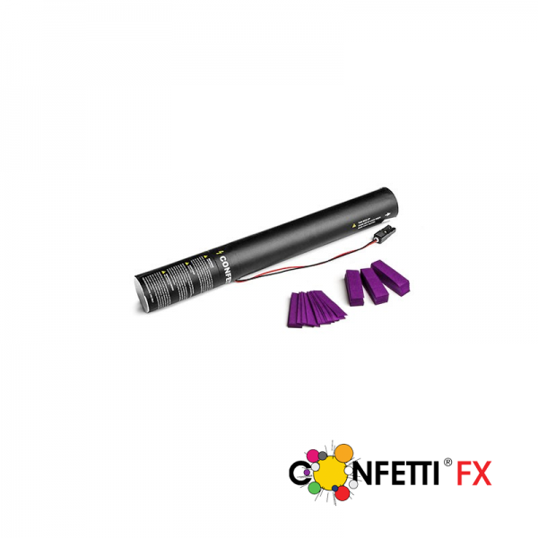 Konfettikanone elektrisch lila - 50cm