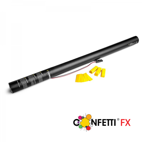 Elektrische Konfettikanone 80cm Papier gelb